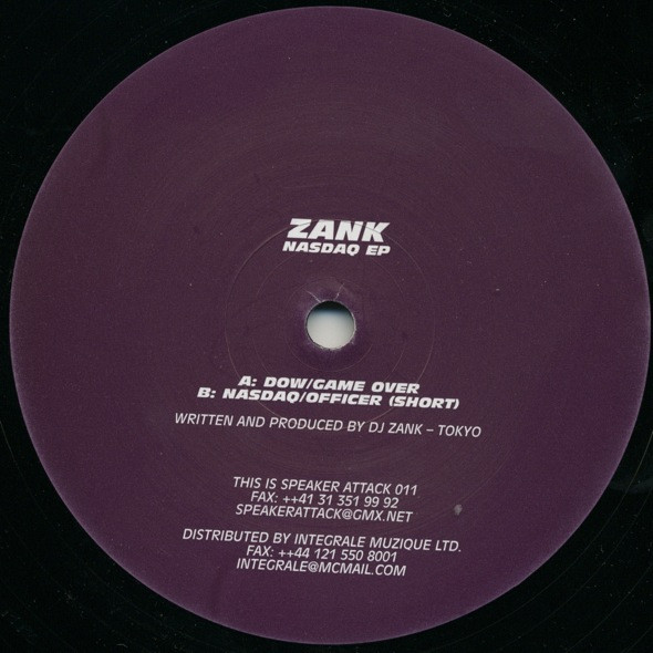 DJ Zank - Nasdaq EP | Speaker Attack (SPA011) - main