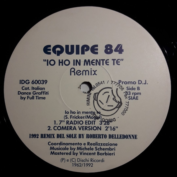 Equipe 84 - Io Ho In Mente Te - Remix | Italian Dance Graffiti (IDG 60039) - main Equipe 84 - Io Ho In Mente Te - Remix | Italian Dance Graffiti (IDG 60039) - main