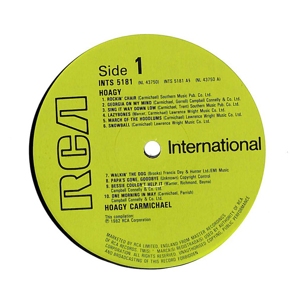 Hoagy Carmichael - Hoagy | RCA International (INTS 5181) - 3 Hoagy Carmichael - Hoagy | RCA International (INTS 5181) - 3