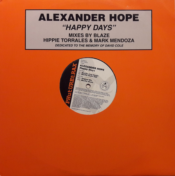 Alexander Hope - Happy Days | Phuture Trax (PHTRAX 6) - main
