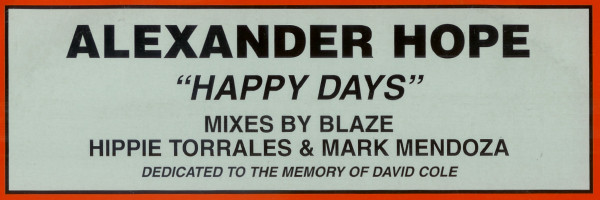 Alexander Hope - Happy Days | Phuture Trax (PHTRAX 6) - 4