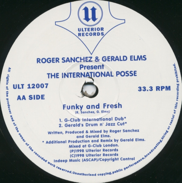 Roger Sanchez & Gerald Elms Present The International Posse - Funky & Fresh | Ulterior Records (ULT 12007) - 2 Roger Sanchez & Gerald Elms Present The International Posse - Funky & Fresh | Ulterior Records (ULT 12007) - 2