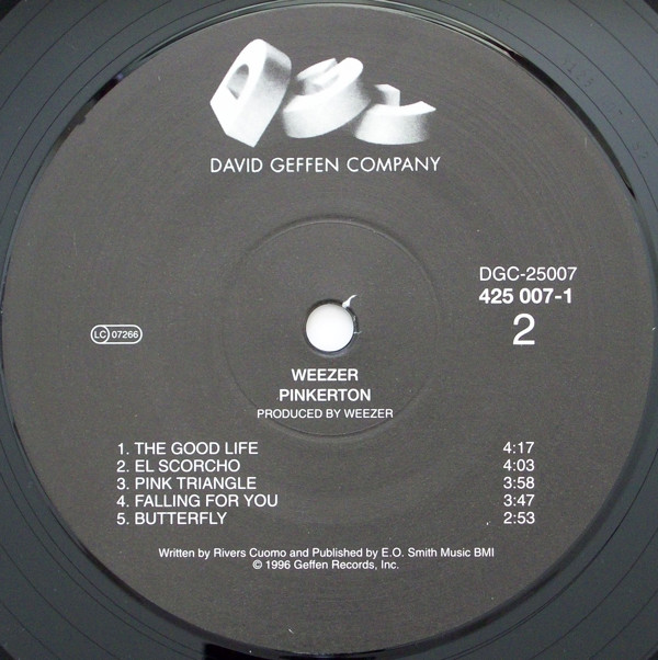 Weezer - Pinkerton | DGC (DGC-25007) - 3 Weezer - Pinkerton | DGC (DGC-25007) - 3