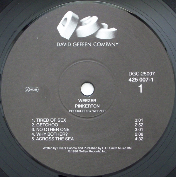 Weezer - Pinkerton | DGC (DGC-25007) - 2 Weezer - Pinkerton | DGC (DGC-25007) - 2