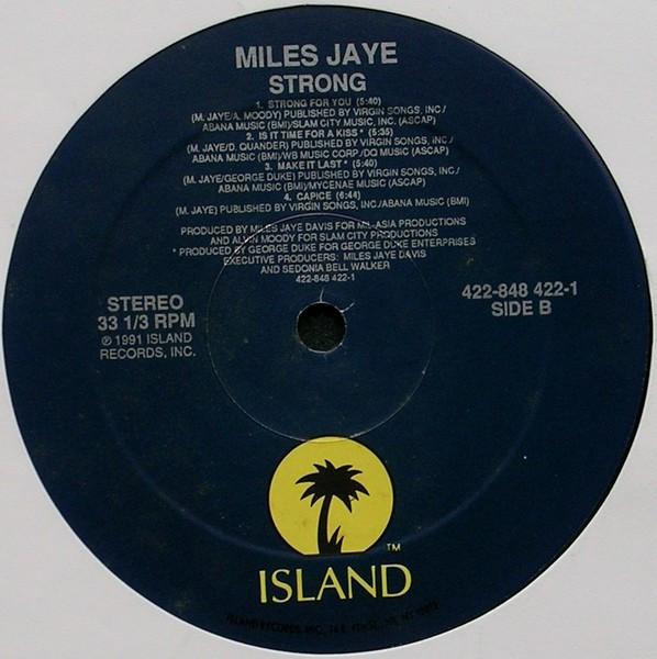 Miles Jaye - Strong | Island Records (422-848 422-1) - 4