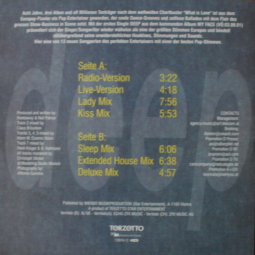 Haddaway - Deep (Special Edition) | Terzetto (720016-12) - 2 Haddaway - Deep (Special Edition) | Terzetto (720016-12) - 2