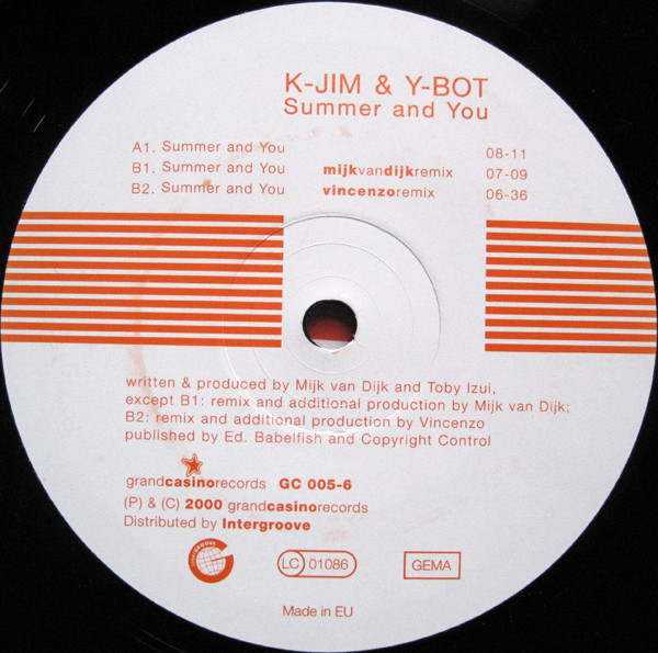 K-Jim + Y-bot - Summer And You | Grand Casino Records (GC 005-6) - 3 K-Jim + Y-bot - Summer And You | Grand Casino Records (GC 005-6) - 3