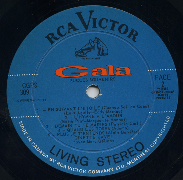 Ginette Ravel - Succès Souvenirs | RCA Gala (CGPS-309) - 4