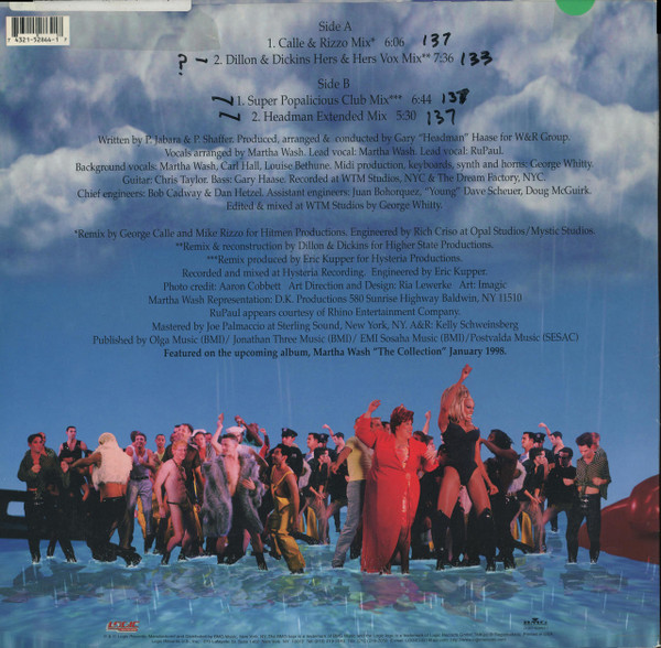 Martha Wash featuring RuPaul - It's Raining Men... The Sequel | Logic Records (74321-52864-1) - 2