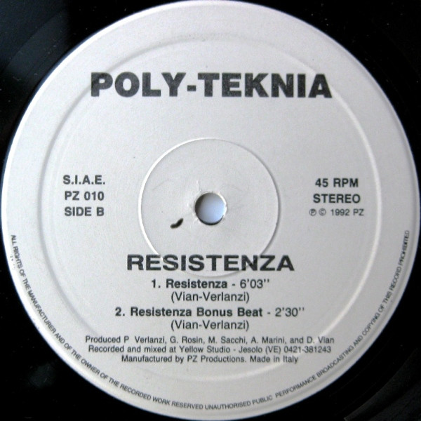 Poly-Teknia - Bella Ciao / Resistenza | PZ Productions (PZ 010) - 2 Poly-Teknia - Bella Ciao / Resistenza | PZ Productions (PZ 010) - 2