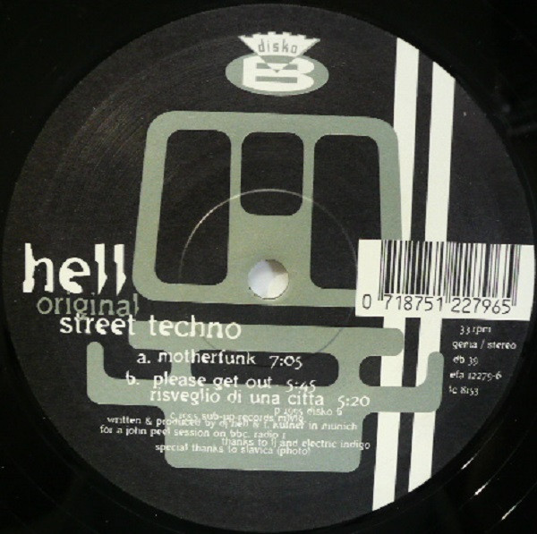Hell - Original Street Techno | Disko B (db 39) - 2