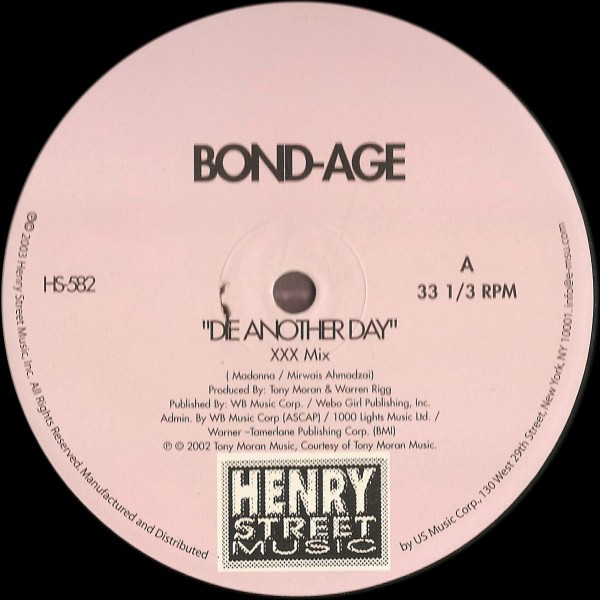 Bond-Age / Reincarnation - Die Another Day / Muzikizum | Henry Street Music (HS-582)