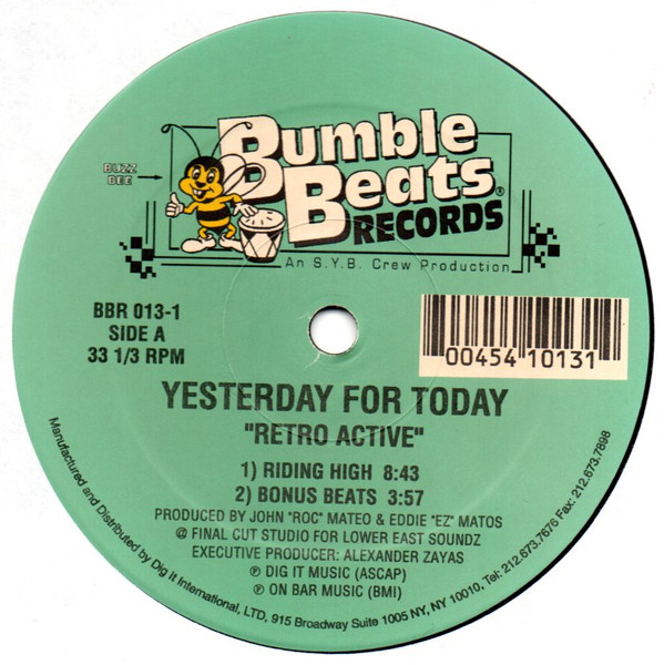 Yesterday For Today - Retro Active | Bumble Beats Records (BBR 013-1)