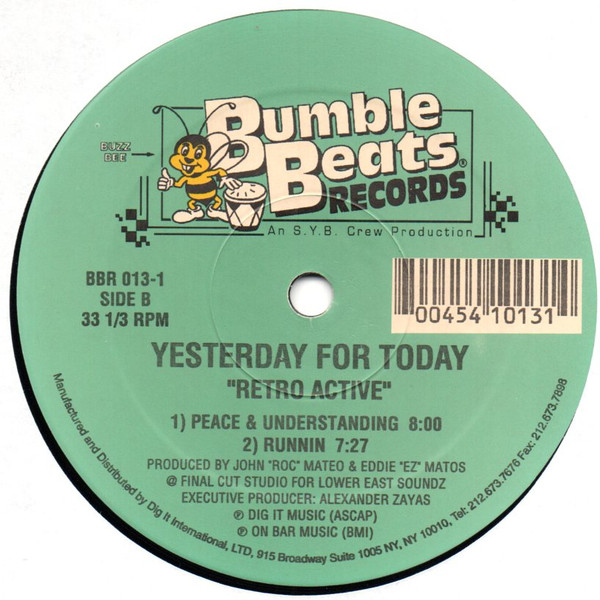 Yesterday For Today - Retro Active | Bumble Beats Records (BBR 013-1) - 2