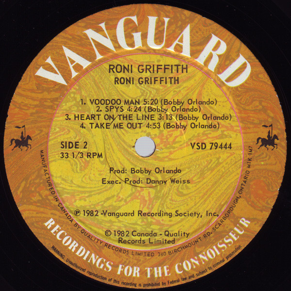 Roni Griffith - Roni Griffith [Vinyl] | Vanguard (VSD 79444) - 4