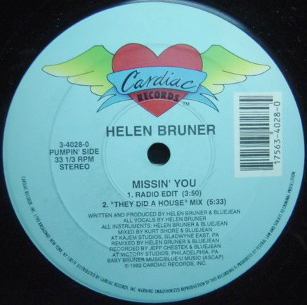 Helen Bruner - Missin' You | Cardiac Records (3-4028-0)