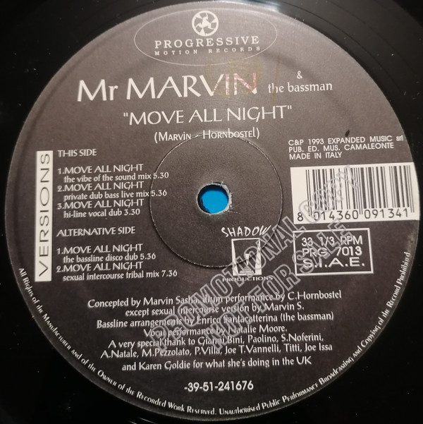 Mr. Marvin - Move All Night | PRG (Progressive Motion Records) (PRG7013)