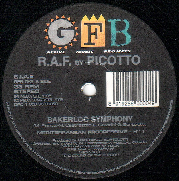 R.A.F. By Picotto - Bakerloo Symphony | GFB Records (GFB 083) - main R.A.F. By Picotto - Bakerloo Symphony | GFB Records (GFB 083) - main