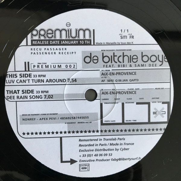 Da Bitchie Boys Feat. Bibi & Sami Dee - Luv Can't Turn Around | Premium (PREMIUM 002) - 2