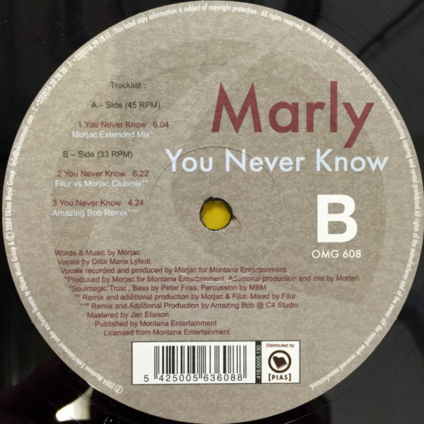 Marly - You Never Know | Okina Music Group (OMG 608)