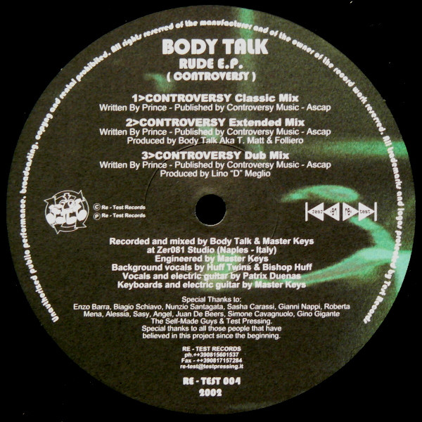 Body Talk - Rude E.P. (Controversy) | Re-Test Records (RE - TEST 004) - 3 Body Talk - Rude E.P. (Controversy) | Re-Test Records (RE - TEST 004) - 3