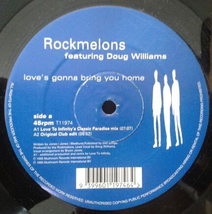 Rockmelons Featuring Doug Williams - Love's Gonna Bring You Home | Mushroom (T 11974)