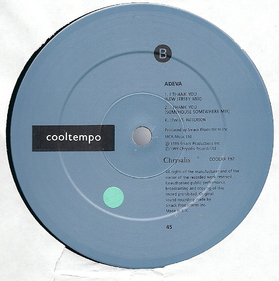 Adeva - I Thank You (The Smack Mixes) | Cooltempo (COOLXR 192) - 4