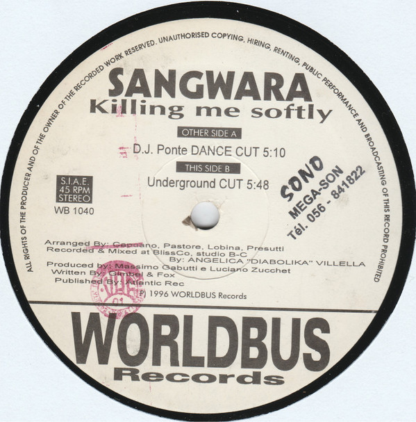 Sangwara - Killing Me Softly | Worldbus Records (WB 1040) - 3
