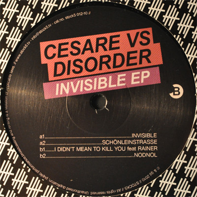 Cesare vs. Disorder - Invisible EP | Stock5 (stock5 012-10) - main Cesare vs. Disorder - Invisible EP | Stock5 (stock5 012-10) - main