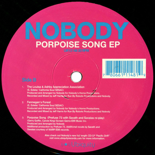 Nobody - Porpoise Song EP | Ubiquity (UR12 148) - 4 Nobody - Porpoise Song EP | Ubiquity (UR12 148) - 4