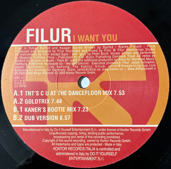Filur - I Want You | Kontor Records Italia (KRI 47) - 3 Filur - I Want You | Kontor Records Italia (KRI 47) - 3
