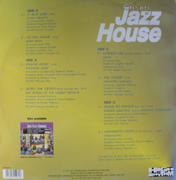 Various - The Cream Of Jazz House | High On Rhythm Records (LP HIGH 7) - 2