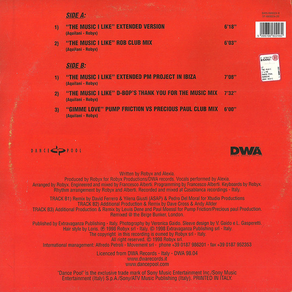 Alexia - The Music I Like | Dance Pool (DAN 666024 6) - 2 Alexia - The Music I Like | Dance Pool (DAN 666024 6) - 2