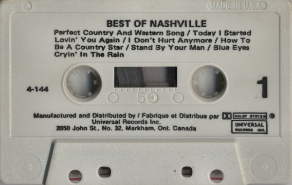 Unknown Artist - Best Of Nashville | Universal Records Inc. (4-144) - 3 Unknown Artist - Best Of Nashville | Universal Records Inc. (4-144) - 3