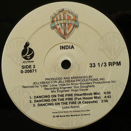 India - Dancing On The Fire | Warner Bros. Records (0-20871) - 4