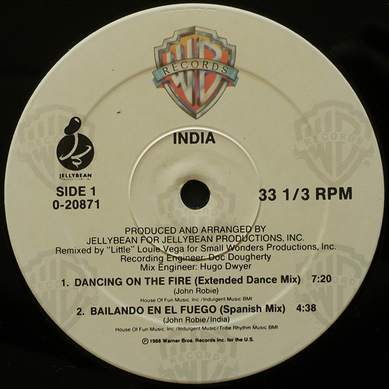 India - Dancing On The Fire | Warner Bros. Records (0-20871) - 3