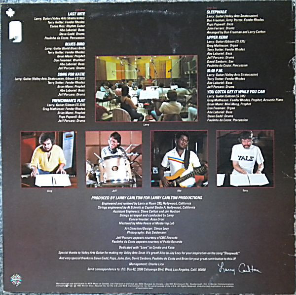 Larry Carlton - Sleepwalk | Warner Bros. Records (XBS-3635) - 2