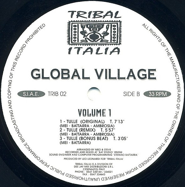 Meo & Steve Battarra - Global Village Volume 1 | Tribal Italia (TRIB 02) - 3