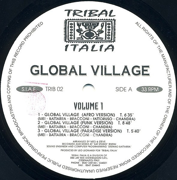 Meo & Steve Battarra - Global Village Volume 1 | Tribal Italia (TRIB 02) - 2