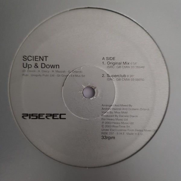 Scent - Up & Down | Rise (RISE 237) - main Scent - Up & Down | Rise (RISE 237) - main