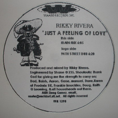 Rikky Rivera - Just A Feeling Of Love | Waako Records (WR-1298) - main Rikky Rivera - Just A Feeling Of Love | Waako Records (WR-1298) - main