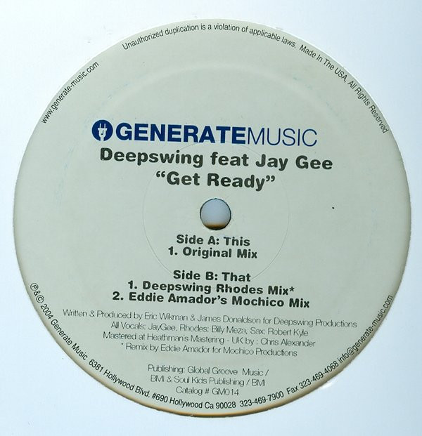 Deepswing Feat Jay Gee - Get Ready | Generate Music (GM014)