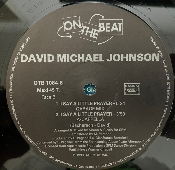 David Michael Johnson - I Say A Little Prayer | On The Beat (OTB 1084-6) - 4