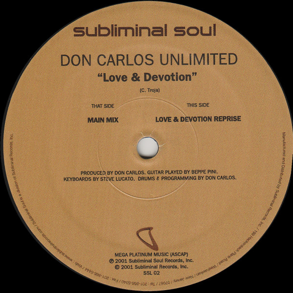 Don Carlos Unlimited - Love & Devotion | Subliminal Soul (SSL02) - 3
