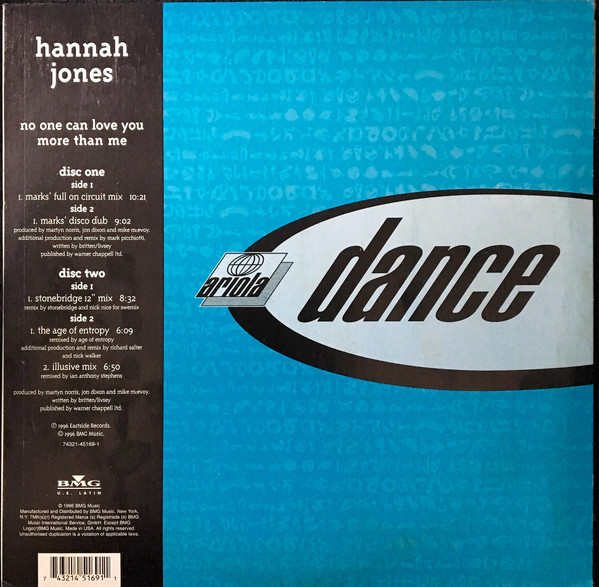Hannah Jones - No One Can Love You More Than Me | Ariola Dance (74321-45169-1) - 2