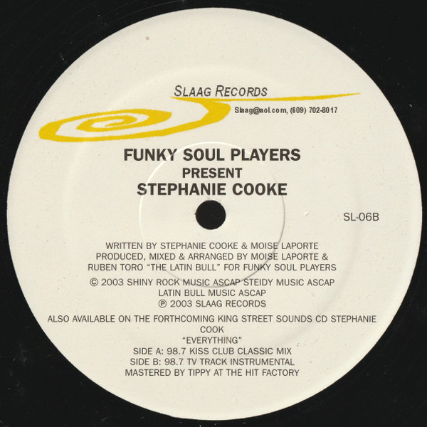 Funky Soul Players Presents Stephanie Cooke - Body, Mind & Soul | Slaag Records (SL-06) - 2