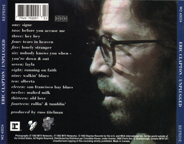Eric Clapton - Unplugged | Reprise Records (W2 45024) - 3