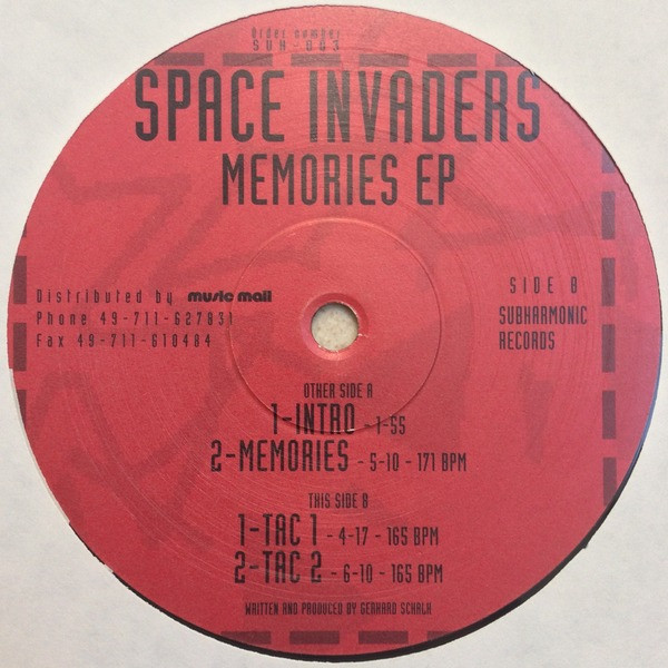 Space Invaders - Memories EP | Subharmonic Records (SUH-003) - 3