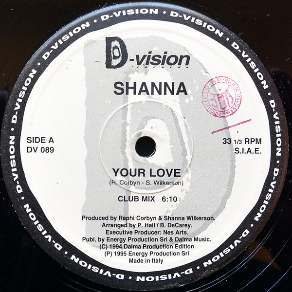 Shanna - Your Love | D:vision Records (DV 089) - main