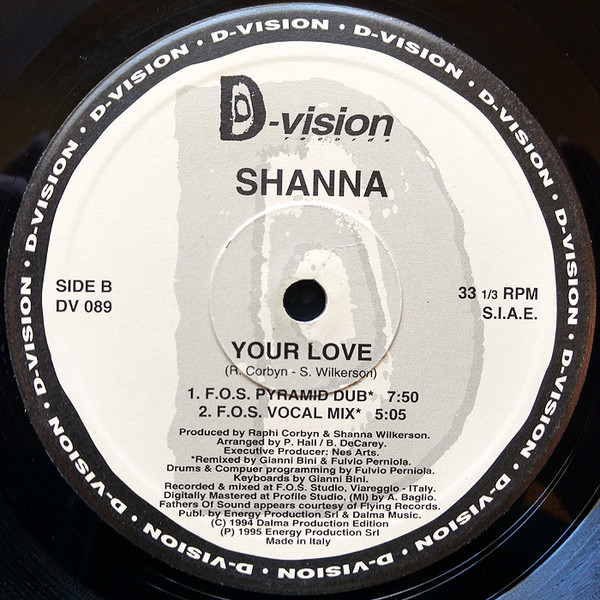 Shanna - Your Love | D:vision Records (DV 089) - 2